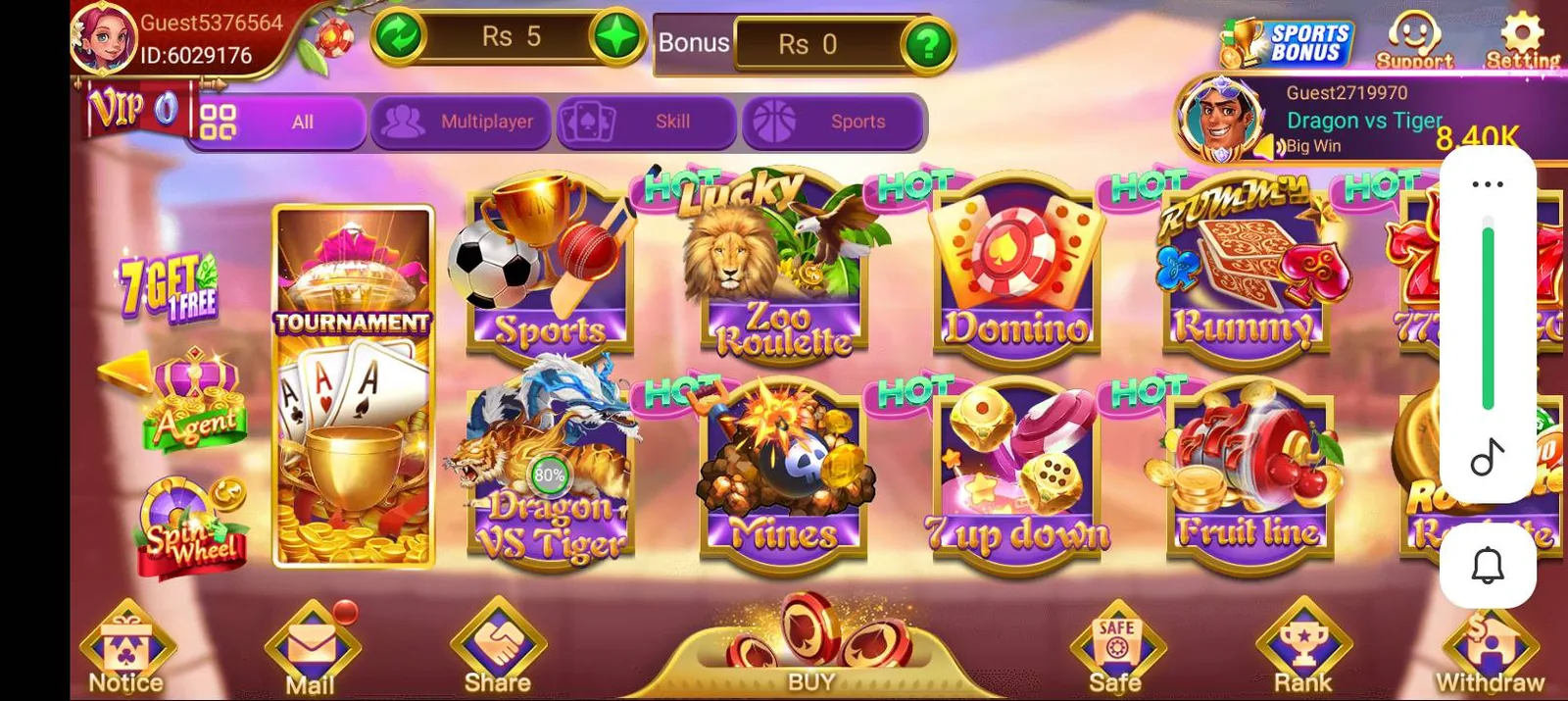 3 Patti Lucky Game Lobby
